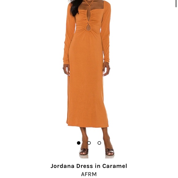 AFRM | Dresses | Afrm Jordana Dress In Caramel | Poshmark